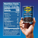 BUSH'S BEST 15 oz Canned Black Beans, Source of Plant Based Protein and Fiber, Low Fat, Gluten Free, (Pack of 12)