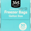 365 by Whole Foods Market, Gallon Size Freezer Bags, Double Zipper, 30 Count