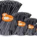 Zip Ties Assorted Sizes(4”+6”+8”+12”), 400 Pack, Black Cable Ties, UV Resistant Wire Ties by ANOSON - Cart Shape