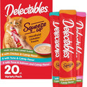 Delectables Squeeze Up Catnip Variety Pack, Creamy Squeezable Puree, Lickable Wet Cat Treats, Grain Free, No Added Fillers, No by-Products, No Added Preservatives, 0.5 Ounces Tube, 20 Tubes Total