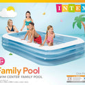 INTEX 58484EP Swim Center Inflatable Family Pool: 277 Gallon Capacity – 120" x 72" x 22" – Blue