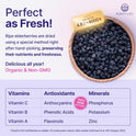 Certified USDA - 100% Organic Dried Elderberries - 1lb Bulk - Non-Irradiated, Non-Gmo, Whole Black Elderberry Immune Support For Making Elder Syrup, Gummies, Tea - Raw Vegan Sambucus 1 Pound