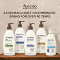 Aveeno Daily Moisturizing Body Lotion, Body Lotion for Dry Skin with Prebiotic Oat, Paraben Free, Fragrance Free, Non-Greasy, Non-Comedogenic Moisturizer, 18 FL OZ