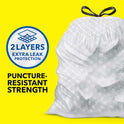 Glad ForceFlex Tall Kitchen Trash Bags, 13 Gallon, Fresh Clean, 140 Count (Package May Vary)
