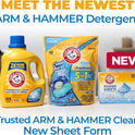 Arm & Hammer Power Sheets Laundry Detergent, Fresh Linen 50ct, up to 100 Small Loads (Packaging may vary)