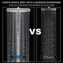 High Pressure Rain Shower Head: Upgrade Shower Heads with Handheld Spray Combo with Fixed Showerhead and 10 Sprays Handheld Shower Head, Detachable Shower head Built-in Magnetic Docking and Power Jets