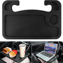 JUSTTOP Car Steering Wheel Desk for Laptop,Multipurpose Travel Car Accessories, Car Seat Stand Trays for Eating, Steering Wheel Under Table Console(Black)