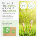 Bamboo Toothbrushes 10 Pack - BPA Free Soft Bristles Toothbrushes, Eco-Friendly, Natural Wooden Toothbrush