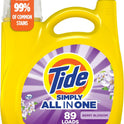 Tide Simply Clean & Fresh Liquid Laundry Detergent, Berry Blossom Scent, 89 loads, 117 fl oz (Packaging May vary)