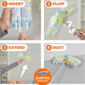Swiffer Duster Kit with 6 ft Super Extendable Handle, Heavy Duty Starter Kit with 8 Refills