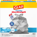 Glad ForceFlex MaxStrength Kitchen Drawstring Trash Bags, 20 Gal, Fresh Clean, 80 Ct, Pack May Vary