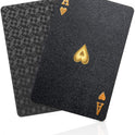 BIERDORF Diamond Waterproof Black Playing Cards, Poker Cards, HD, Deck of Cards (Black)