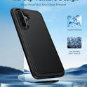 FNTCASE for Galaxy A16/A17 5G Phone Case - Samsung Military Grade Drop Protection, 14ft Drop Tested, Screen Protector Included, Anti-Slip Matte Textured, TPU+PC Dual Layer Shockproof Cover (Black)