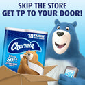 Charmin Ultra Soft Cushiony Touch Toilet Paper, 18 Family Mega Rolls = 90 Regular Rolls