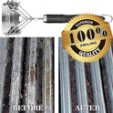 Grill Brush and Scraper Bristle Free – Safe BBQ Brush for Grill – 18'' Stainless Grill Grate Cleaner - Safe Grill Accessories for Porcelain/Weber Gas/Charcoal Grill – Gifts for Grill Wizard