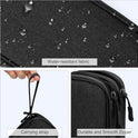 FYY Electronic Organizer, Travel Cable Organizer Bag Pouch Electronic Accessories Carry Case Portable Waterproof Double Layers All-in-One Storage Bag for Cable, Cord, Charger, Phone, Earphone Coffee