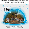 Thermacell Mosquito Repeller Patio Shield; Includes 12-Hour Refill; 15 Foot Zone of Protection; Highly Effective Mosquito Repellent for Patio; Bug Spray Alternative; Scent Free