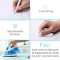 Mr. Pen- Fabric Markers for Sewing, 5 Pack, Blue, Erasable, Water Soluble Fabric Marker, Fabric Pens for Sewing Erasable, Washable Fabric Marker, Water Soluble Pen, Fabric Marking Pens for Sewing