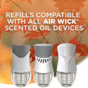 Air Wick Plug in Scented Oil Refill, 7ct, Pumpkin + Brown Sugar Mixed Pack, Fall Scent, Essential Oils, Air Freshener