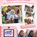Instant Camera, Front Rear Dual Selfie Kids Camera with 1080P Videos, Holiday Birthday Gifts for Kids Age 3-12, Toddler Portable Travel Print Digital Camera Toy for 4 5 6 7 8 9 Year Boys Girls