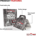 8 Pack Pantry Moth Traps- Safe and Effective for Food and Cupboard- Glue Traps with Pheromones for Pantry Moths