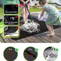 Large 76 x 52 inches Under Grill Mats for Outdoor Grill | Double-Sided Fireproof | Waterproof | Oil-Proof | Easy to Clean | Indoor Fireplace/Fire Pit Mat | Quality BBQ Mat for Deck Patio Lawn