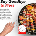Gas One – 14-inch Portable Barbecue Grill with 3-Point Locking Lid for Heat Preservation – Dual Venting System – Small Charcoal Grill for Backyard, Camping, Boat