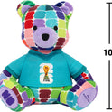 Jazwares FIFA World Cup 2026 10-Inch Colorful Bear Plush - Official 2026 World Cup Collectible with FIFA Trophy Logo Tee - Ages 3+