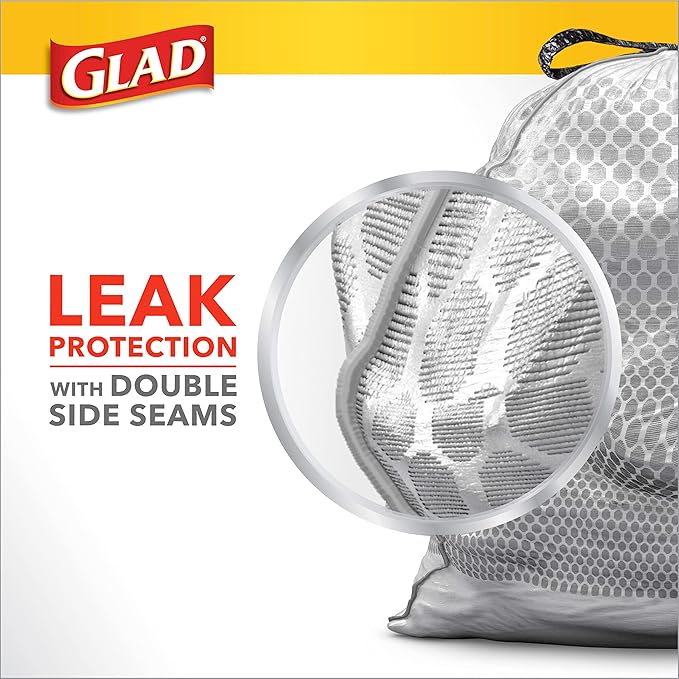 Glad ForceFlex Tall Kitchen Trash Bags, 13 Gal, Gain Lavender with Febreze, 80 Ct (Pack May Vary)