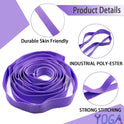 Stretching Strap Yoga Strap with Loops, Stretch Straps for Physical Therapy, Non-Elastic Exercise Strap for Pilates, Dance and Gymnastics with Workout Guide