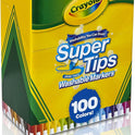 Crayola Super Tips Marker Set (100ct), Fine Point Washable Markers, Drawing Markers for Kids & Adults, Create Thick & Thin Lines, Art Supplies, Ages 3+