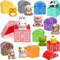 Learning Toys for 1,2,3 Year Old Toddlers, 20Pcs Farm Animals Toys Montessori Counting, Matching & Sorting Fine Motor Games, Birthday Easter Gift for Baby Boys Girls Age 12-18 Months