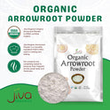 Jiva Organics Organic Arrowroot Flour (Powder) 2 Pound Bag - Raw, Non-GMO, Gluten Free