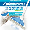 Helio Air Broom 3 Piece Kit All Surface Sweeper and Squeegee for Wet and Dry Cleaning Dust, Dirt, Liquids, Pet Hair, Tile, Hardwood Floors, Carpet, Furniture, Windows, Shower Doors As Seen on TV