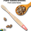 Sea Turtle Plant-Based Bristles, Bamboo Toothbrushes, Soft Natural Toothbrush for Kids (4 Pack)