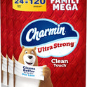 Charmin Ultra Strong Clean Touch Toilet Paper, 24 Family Mega Rolls = 120 Regular Rolls
