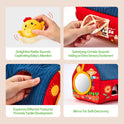 hahaland Baby Toys 6-12 Months - Surprise Barn Stuffed Farm Animals, Rattle, Crinkle, Mirror, Montessori Toys for 6 Month Old Babies Sensory Balls Toddlers 1-3 Gifts Baby Stocking Stuffers