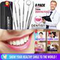 G.CATACC Dental Tools, Dental Pick Teeth Cleaning Tools Hygiene Kit, Plaque Remover for Teeth, Professional Stainless Steel Tooth Scraper Plaque Tartar Cleaner - with Case
