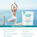 Epsoak Epsom Salt 19 lb. Magnesium Sulfate USP, Resealable Epsom Salt Bulk Bags Unscented, Made in The USA, Cruelty-Free Certified