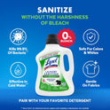 Lysol Tough Odor Eliminator Laundry Sanitizer Additive, Sanitizing Liquid for Gym Clothes and Activewear, 0% Bleach, Eliminates Odor Causing Bacteria, 90oz