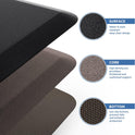 KitchenClouds Kitchen Mat Cushioned Anti Fatigue Rug 17.3"x28" Waterproof, Non Slip, Standing and Comfort Desk/Floor Mats for House Sink Office (Black)