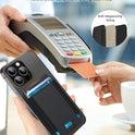 for MagSafe Wallet, Stronger Magnetic Wallet for iPhone 17/16/15/14/13/12 Series, 7 Cards Holder, Magnetic Phone Wallets, Vegan Leather Minimalist Slim RFID for iPhone Wallets, 1 Slot, Black & Black