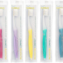 Nimbus Extra Soft Toothbrushes (Compact Size Head) Periodontist Design Tapered Bristles for Sensitive Teeth and Receding Gums, Individually Wrapped Plaque Remover Toothbrush (5 Pack, Colors May Vary)