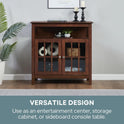 Convenience Concepts Big Sur Highboy TV Stand 36" - Modern Entertainment Center For TVs up to 40", Storage Cabinet for Dining, Living Room, & Entryway, Console Hall Table with Shelves, Espresso