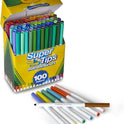 Crayola Super Tips Marker Set (100ct), Fine Point Washable Markers, Drawing Markers for Kids & Adults, Create Thick & Thin Lines, Art Supplies, Ages 3+