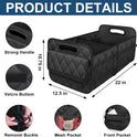 Deosk Car Trunk Organizer for SUV, Car Organizers and Storage with 6 Pocket, Car Accessories for Women/Men 50LWaterproof Polyester Trunk Organizer, Black