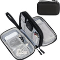 FYY Electronic Organizer, Travel Cable Organizer Bag Pouch Electronic Accessories Carry Case Portable Waterproof Double Layers All-in-One Storage Bag for Cable, Cord, Charger, Phone, Earphone Coffee