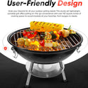 Gas One – 14-inch Portable Barbecue Grill with 3-Point Locking Lid for Heat Preservation – Dual Venting System – Small Charcoal Grill for Backyard, Camping, Boat