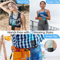 2025 AI Portable Fan Rechargeable, 4 Speeds 6600RPM Strong Airflow, Personal Waist Fan with up to 25H of Working Time, Hands-Free Hanging Neck Fan, Wearable Belt Fan for Camping, Outdoor, Jobsite