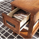 Signature Design by Ashley Breegin New Traditional Wooden Chair Side End Table with 1 Drawer and 1 Fixed Shelf, Brown